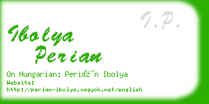 ibolya perian business card